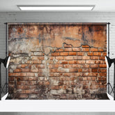 Aperturee - Aperturee Vintage Brick Wall Eroded Texture Patches Backdrop